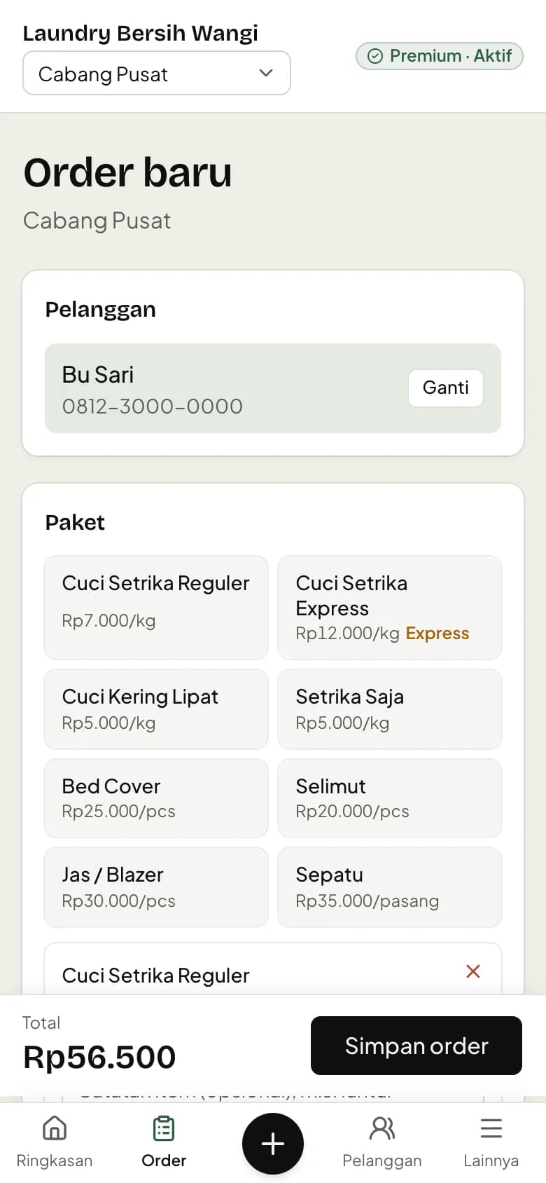 Order 30 detik