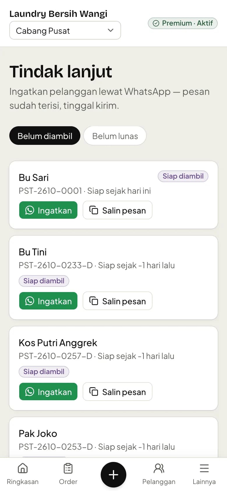 Tagih & ingatkan